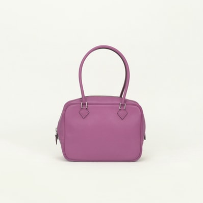 エルメス HERMES プリュム20 プリュム 20 ミニプリュム バッグ トートバッグ エプソン シクラメン Cyclamen パープル Purple 紫 シルバー金具 ヴォーエプソン ハンドバッグ