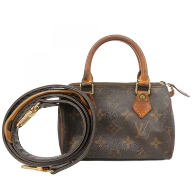 ★最終価格【6db0877】ルイヴィトン ハンドバッグ モノグラム ミニスピーディ M41534 ブラウン 2wayバッグ【中古】レディース