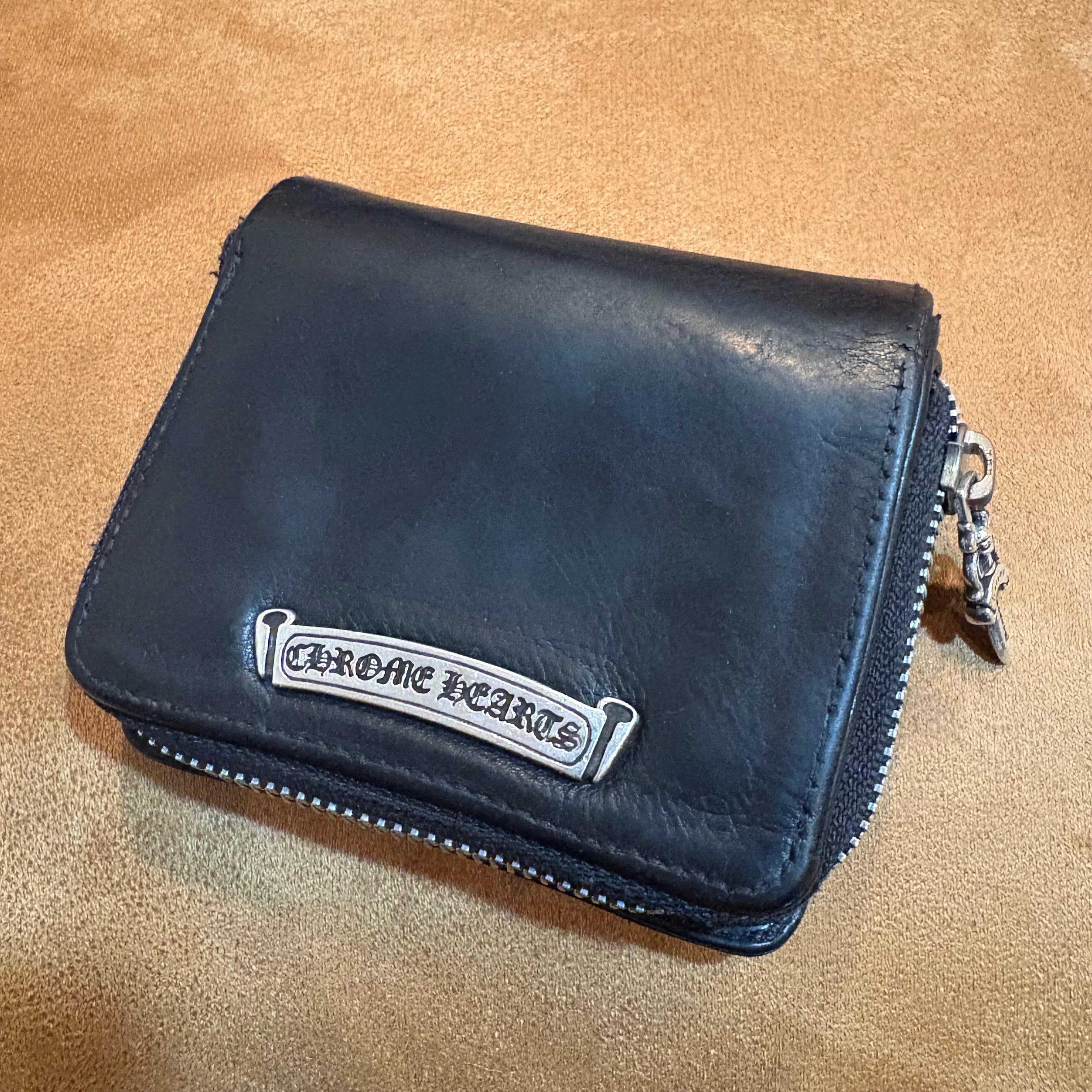 Chrome Hearts Square Zipville Wallet / Leather "Black"