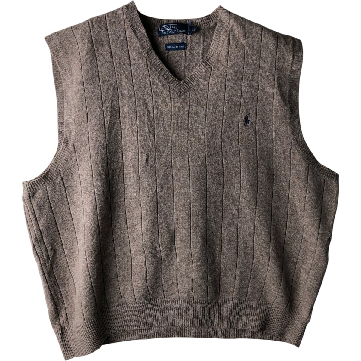 古着 ラルフローレン Ralph Lauren POLO by Ralph Lauren Vネック ウールニットベスト メンズXL相当/eaa616717