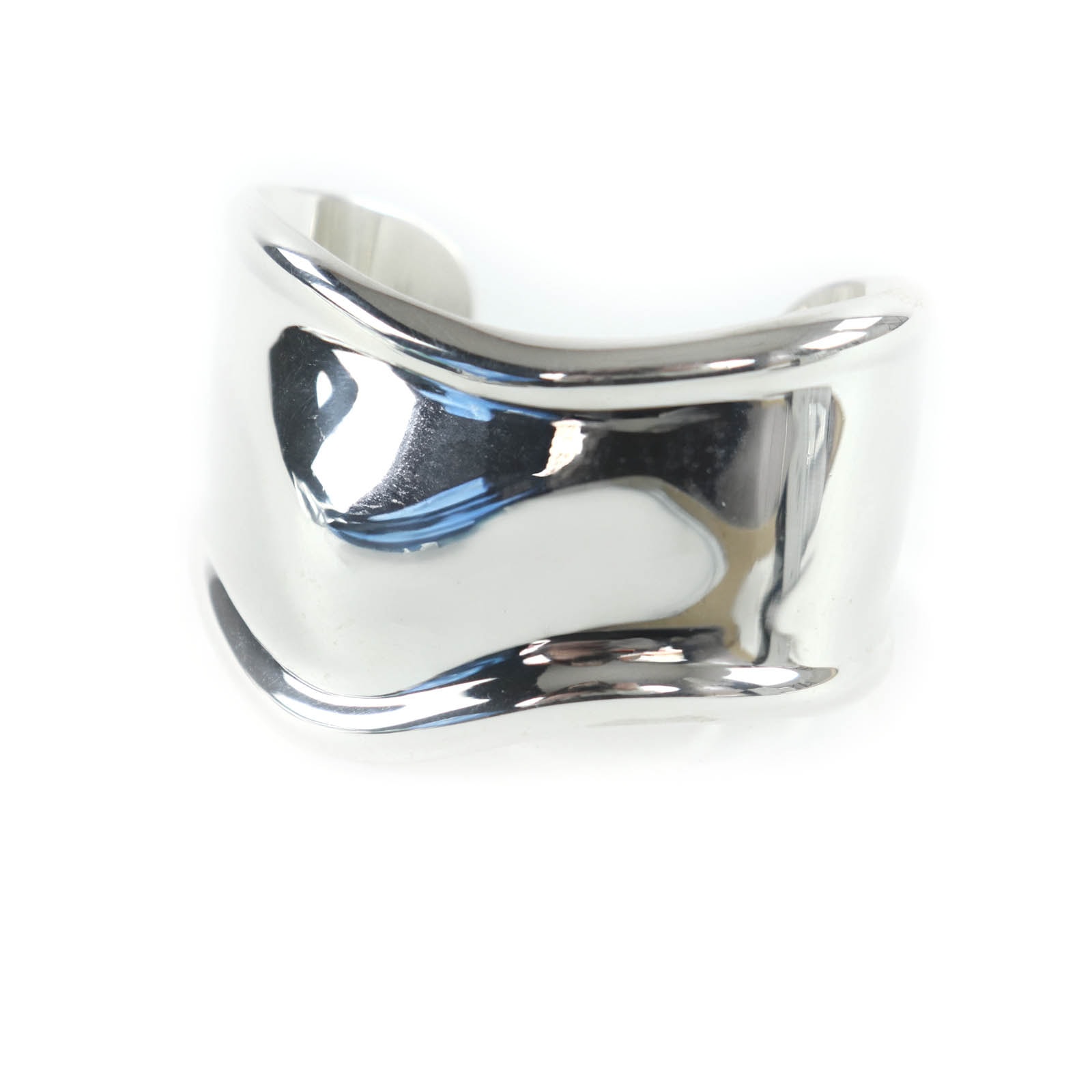 極美品 ティファニー バングル ボーンカフ ナロー シルバー レディース