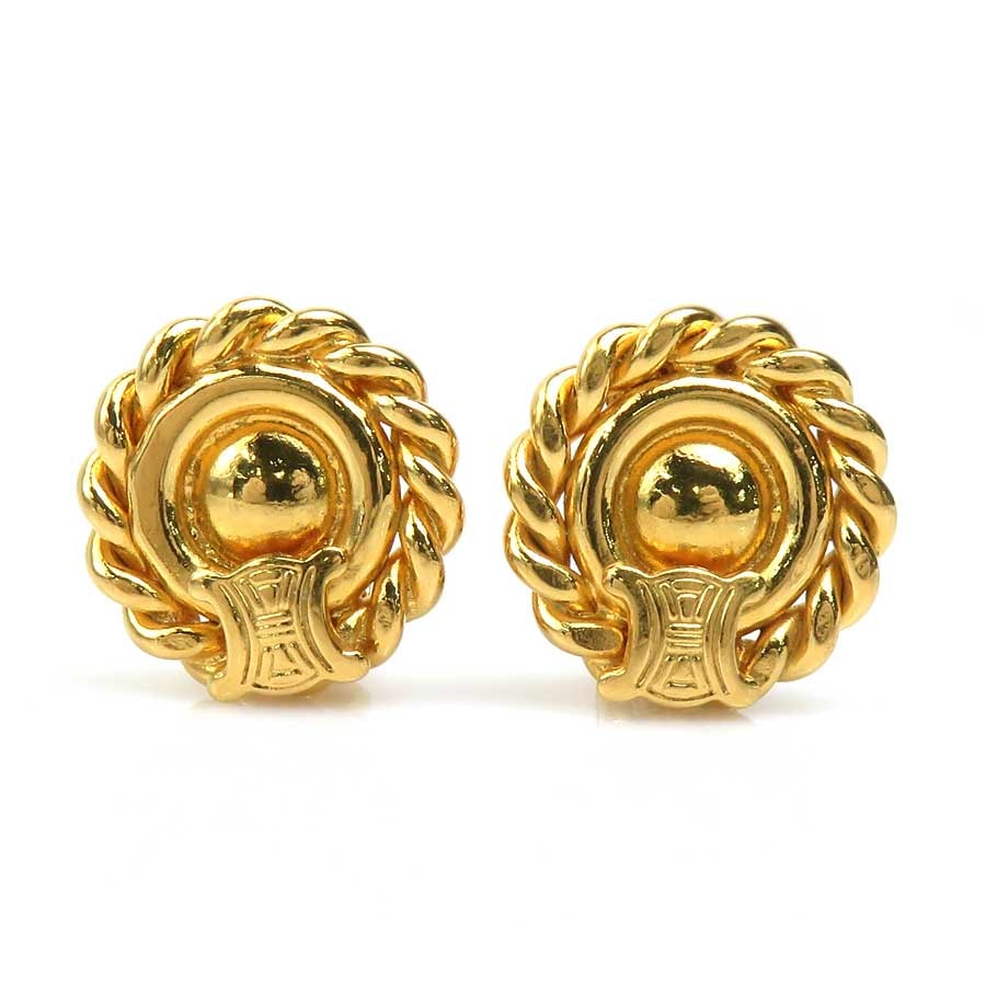 セリーヌ CELINE イヤリング メタル ゴールド レディース【中古】 e61144a