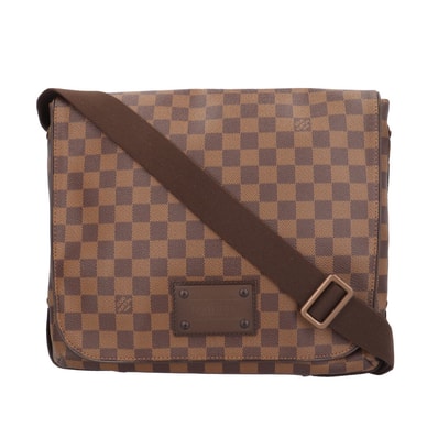 ルイヴィトン ブルックリンMM ダミエ ショルダーバッグ ダミエキャンバス N51211 ブラウン メンズ LOUIS VUITTON 中古