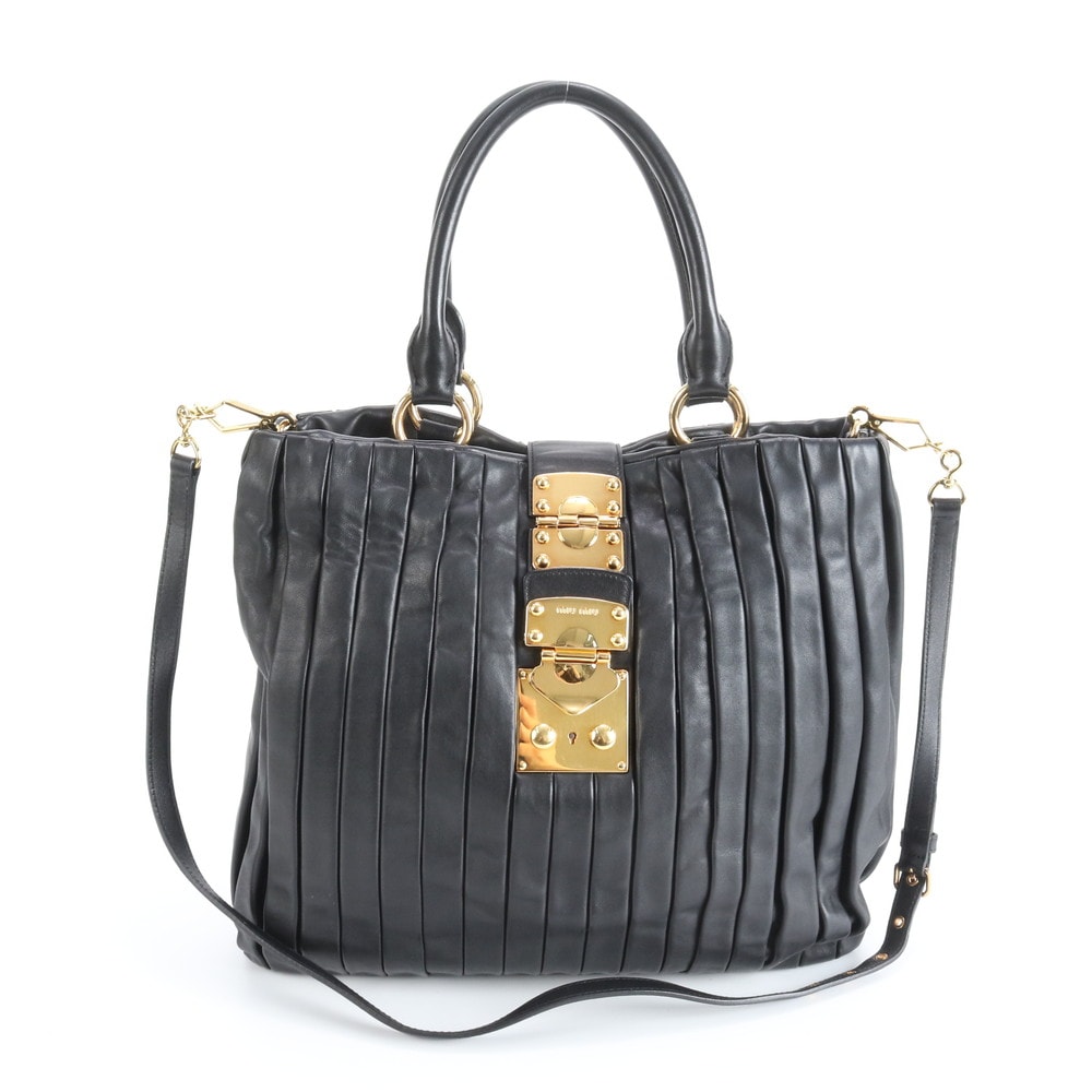 ■極美品 ミュウミュウ トート バッグ レザー