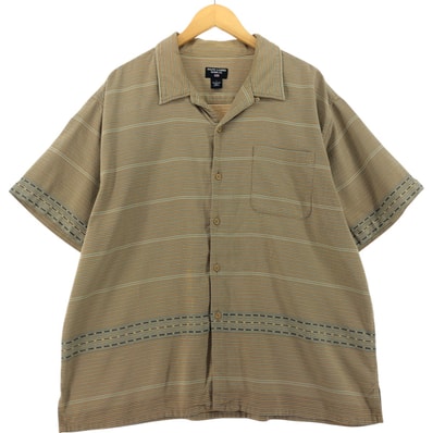 古着 00年代 ラルフローレン Ralph Lauren RALPH LAUREN JEANS CO マルチボーダー 半袖 オープンカラー コットンシャツ ボックスシャツ メンズL相当/eaa535662