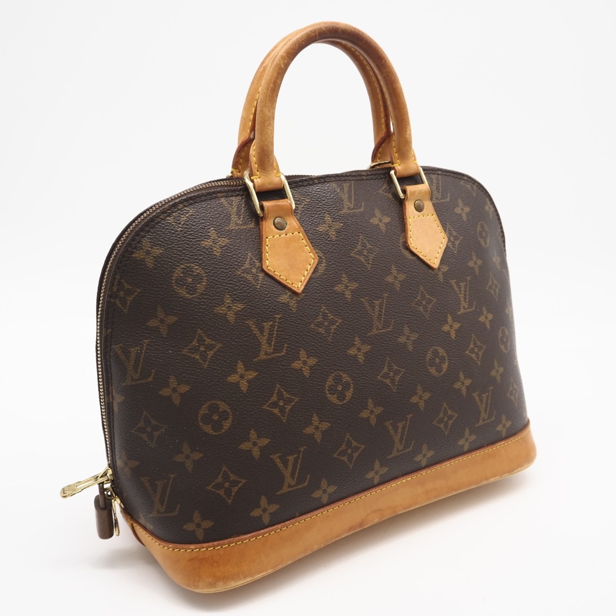 LOUIS VUITTON ルイ・ヴィトン モノグラム キャンバス アルマPM M51130 ハンドバッグ ブラウン コーティングキャンバス レザー レディース