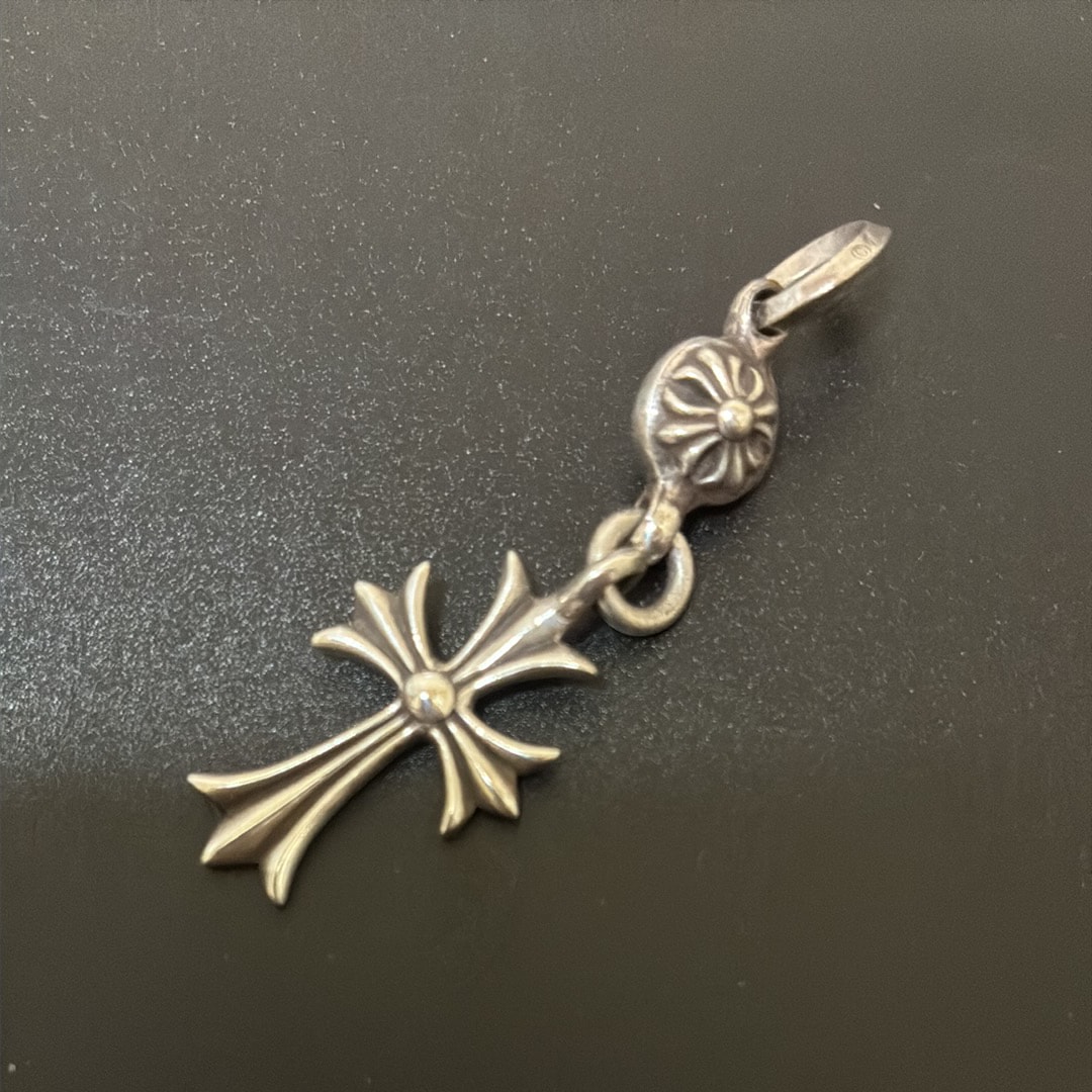 Chrome Hearts 1 Ball Tiny CH Cross Charm "Silver"