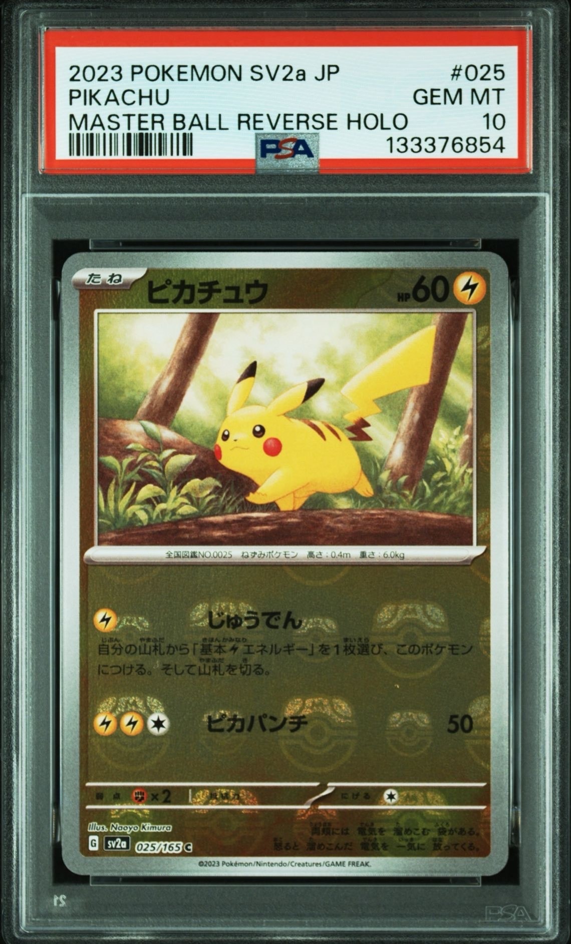 ピカチュウ C: マスターボールミラー (マスボピカチュウ) [SV2a 025/165](強化拡張パック「ポケモンカード151」)