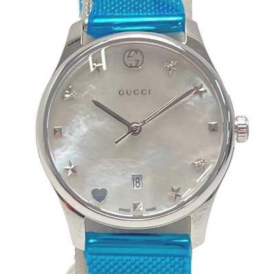 ☆☆GUCCI グッチ G-TIMELESSコレクション 18260268 ホワイトパール クォーツ レディース 腕時計 箱・取説有