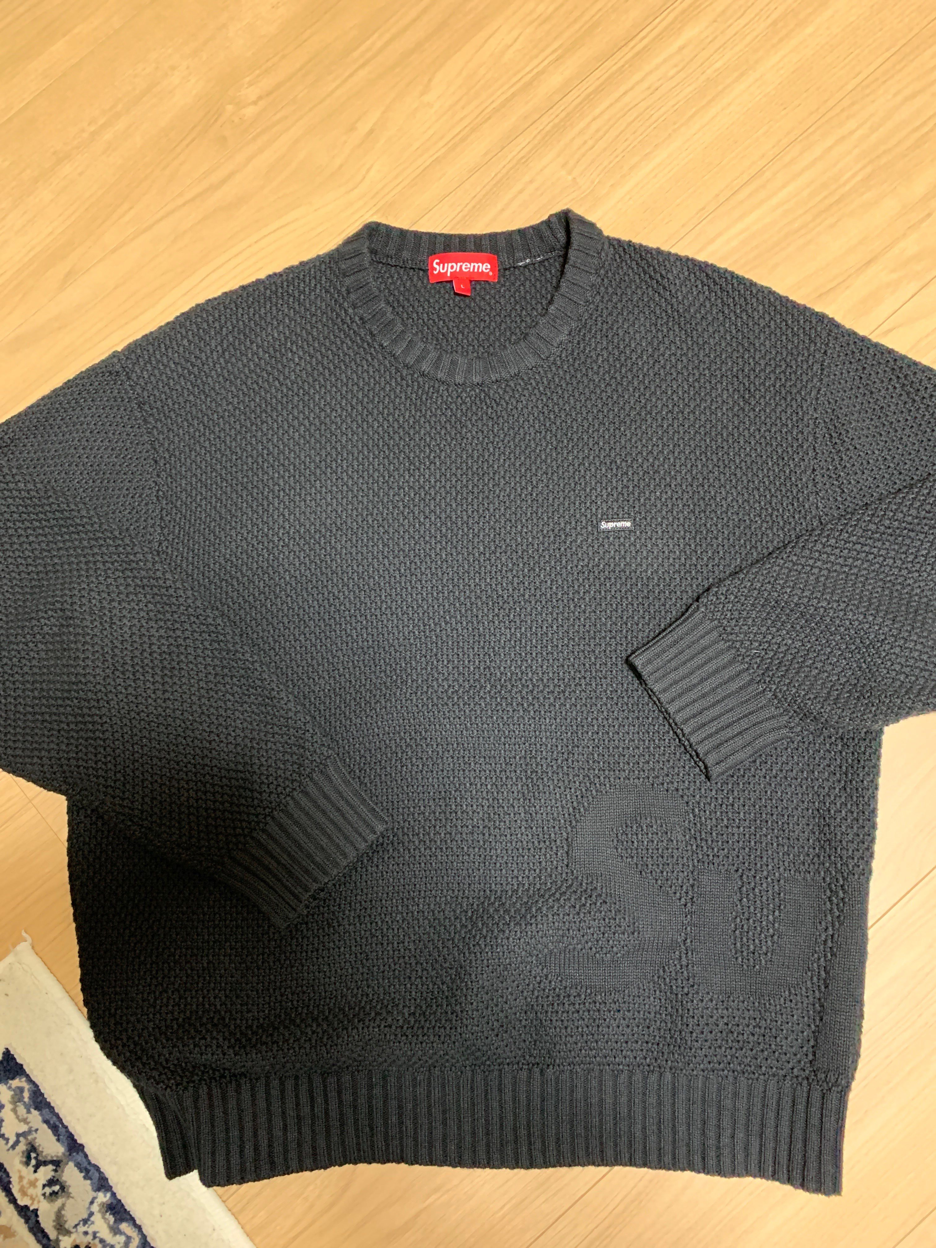 Supreme Textured Small Box Sweater "Black"
