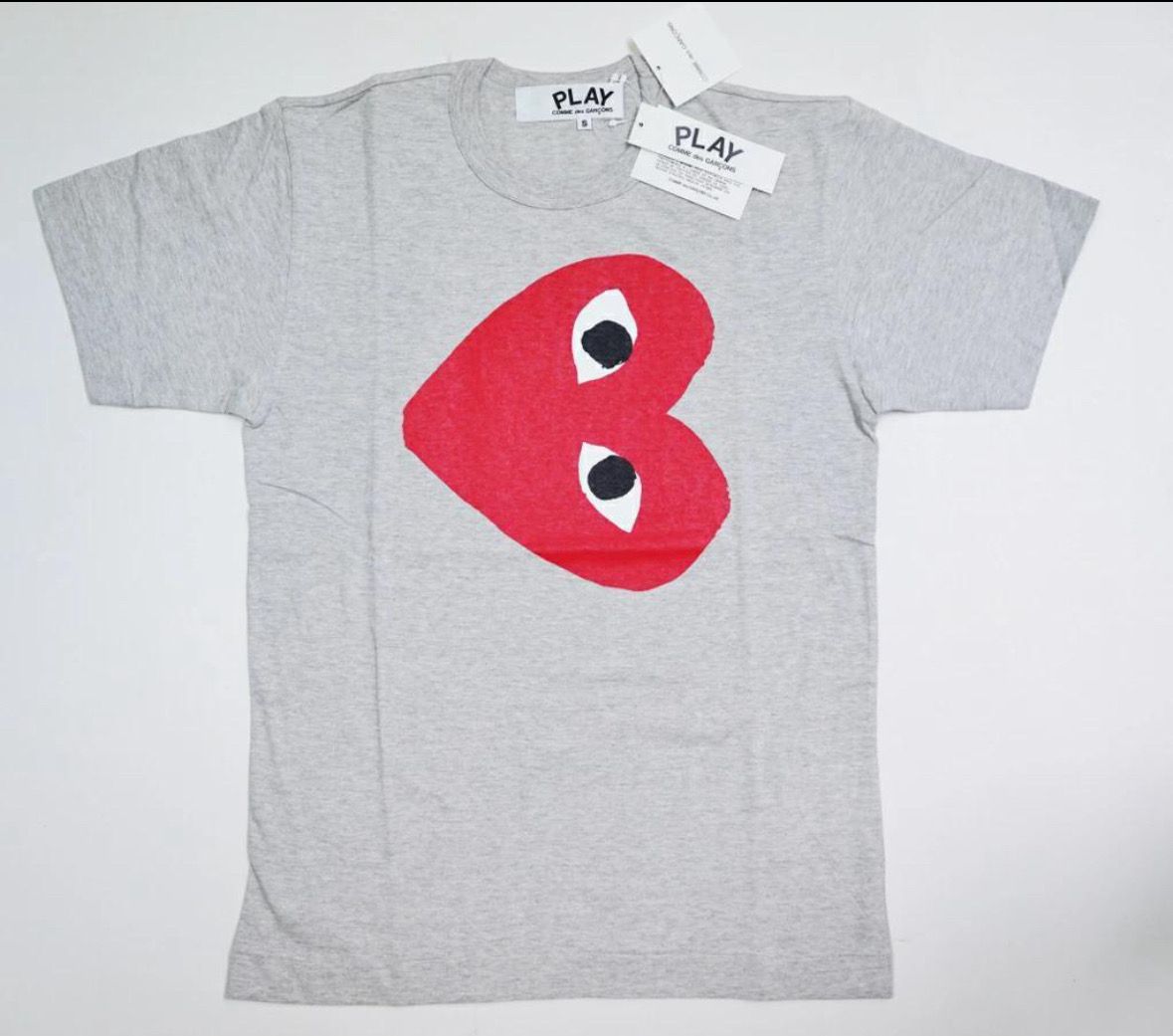 コムデギャルソン横ハートTシャツ灰色S