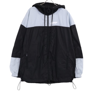 オフホワイト 美品 OMEA169E19E06003 UNFINISHED WINDBREAKER XS