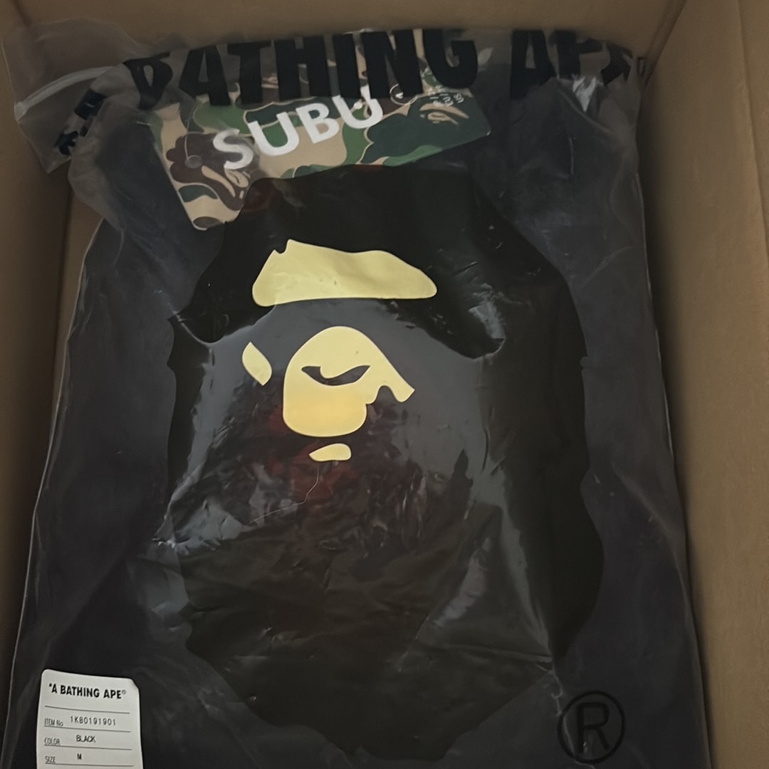 A BATHING APE x SUBU Head Puffer Sandals "Black"