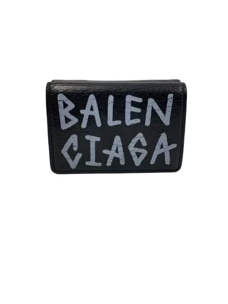 BALENCIAGA Graffiti Mini Wallet "Black"