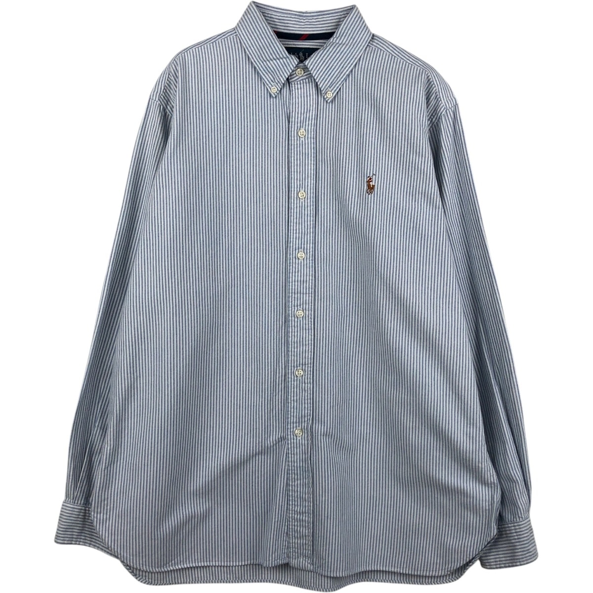 古着 ラルフローレン Ralph Lauren CLASSIC FIT クラシックフィット 長袖 ボタンダウンストライプシャツ メンズL相当/eaa634850
