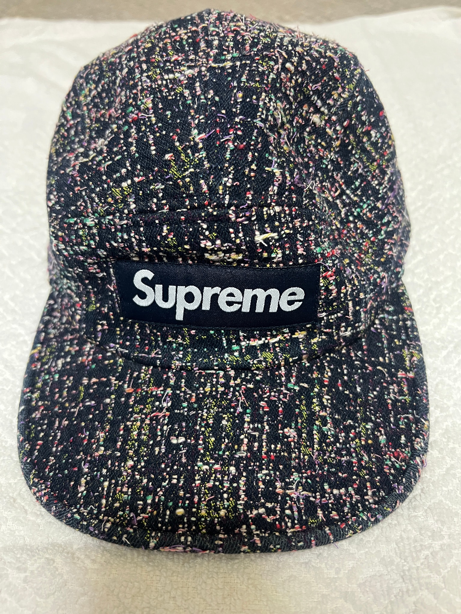 Supreme Denim Boucle Camp Cap "Indigo"
