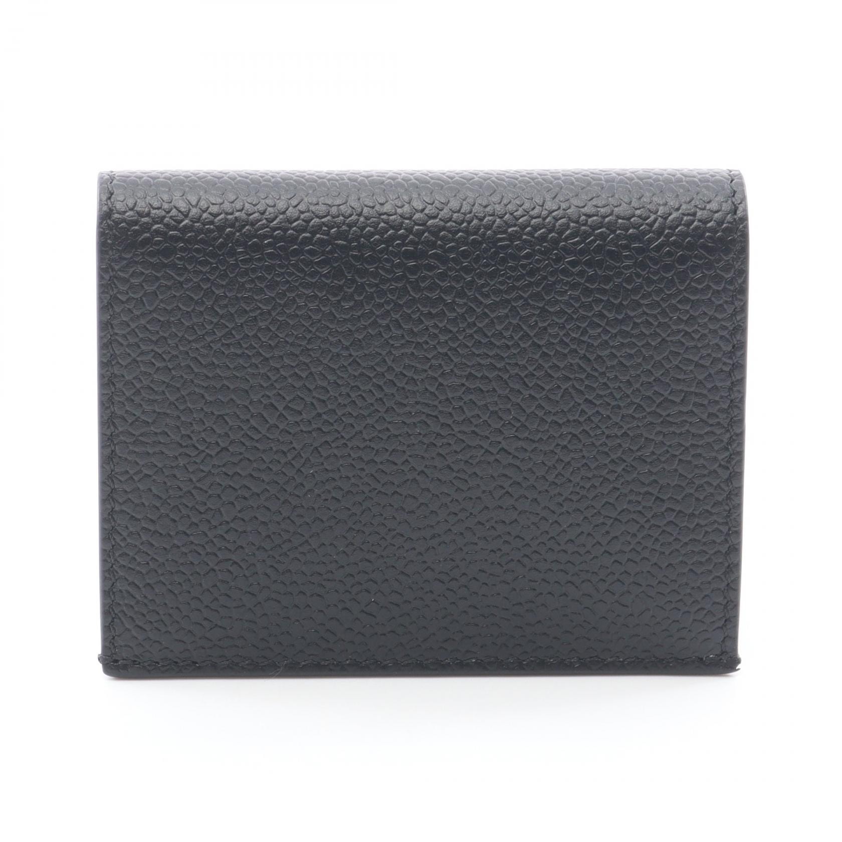 トムブラウン THOM BROWNE ダブルカードホルダー カードケース アクセサリー レザー メンズ ブラック系 MAW021L00198001 【新品】