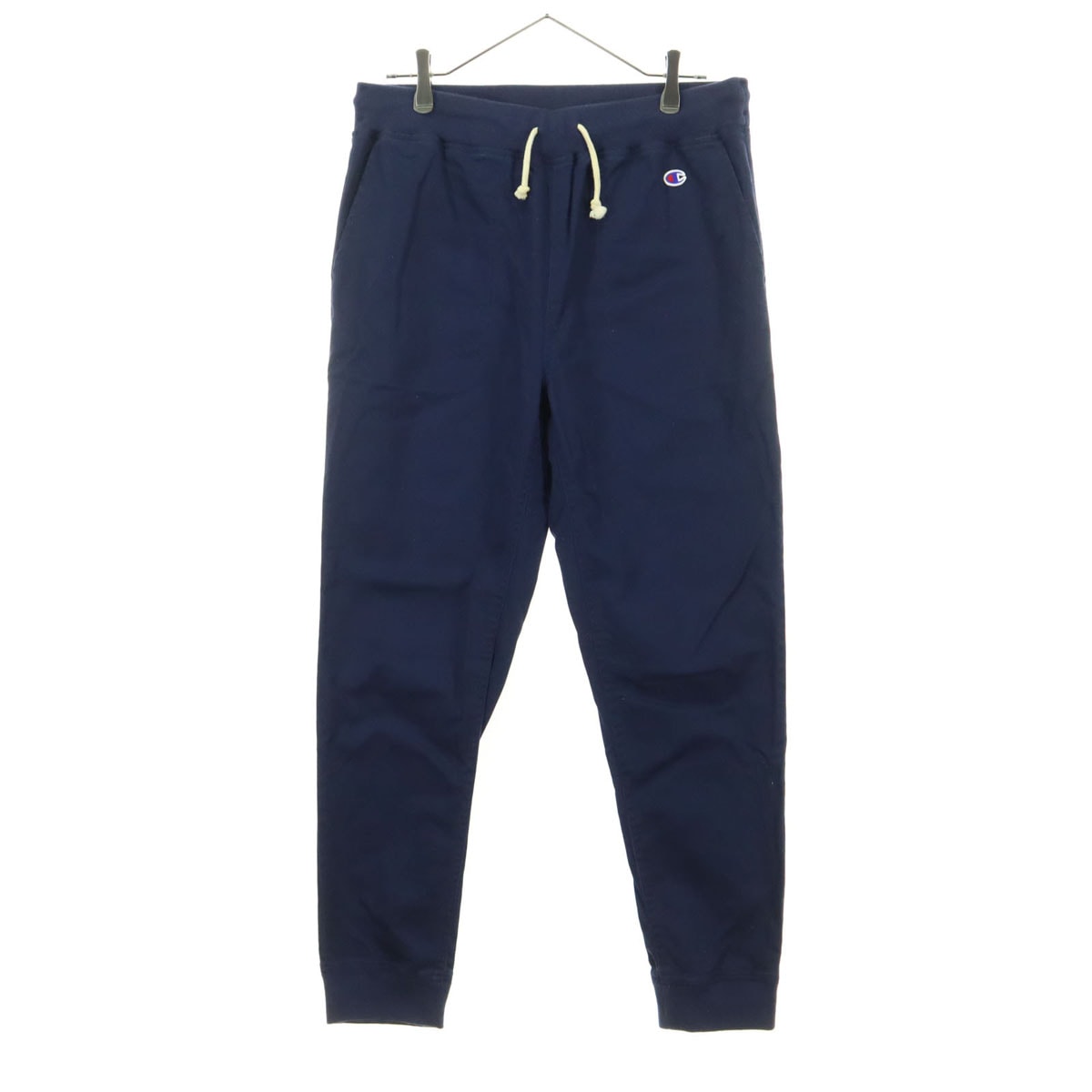 Champion チャンピオン ワンポイントロゴ ウエストゴム コットン イージーパンツ L ネイビー