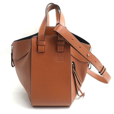 LOEWE ロエベ ハンモック スモール 2Wayショルダーバッグ タン 387.30.S35 レディース【中古】