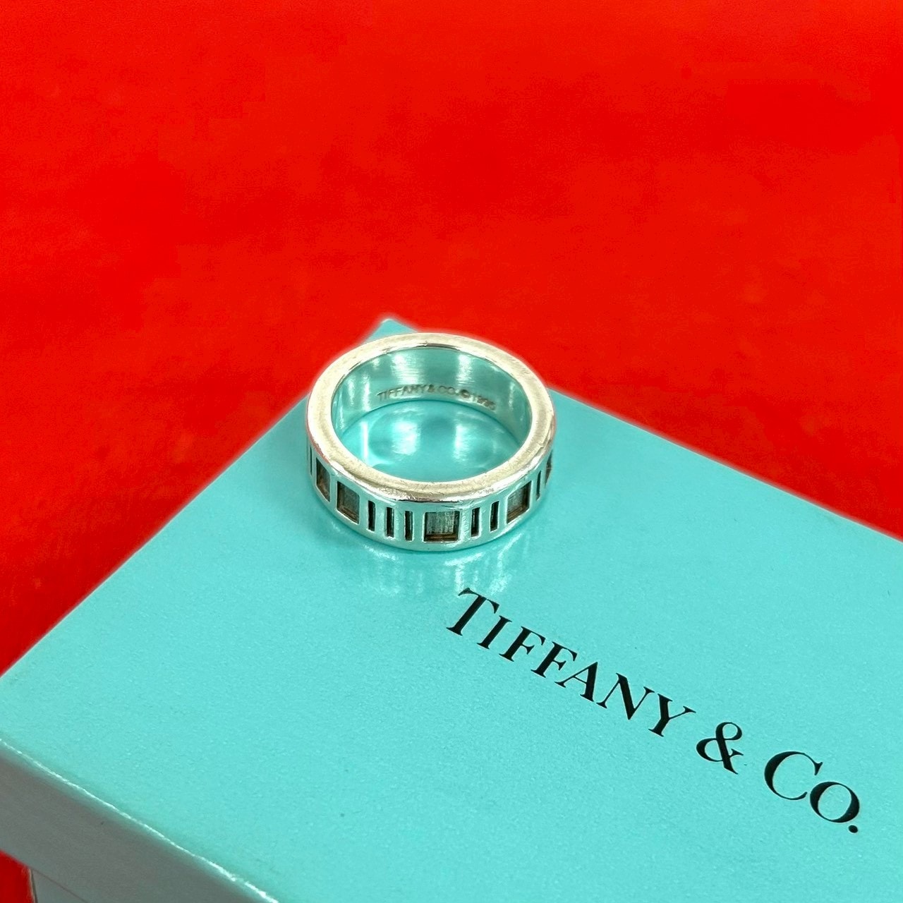 TIFFANY&Co. ティファニー アトラス ナロー リング シルバー925 リング・指輪 9号 シルバー
 00019