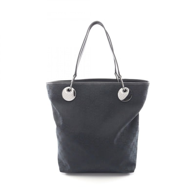 グッチ GUCCI GGキャンバス トートバッグ バッグ キャンバス レザー レディース ブラック系 120836 【中古】