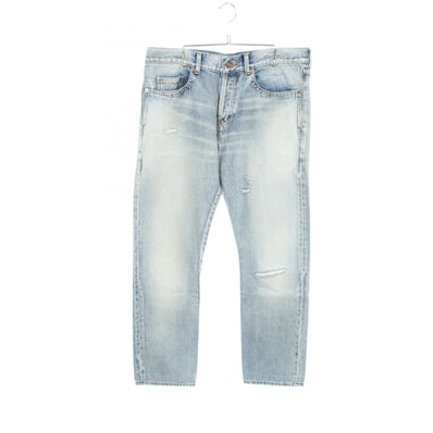 サンローランパリ SAINT LAURENT PARIS ダメージ加工 デニムパンツ 衣料品 ボトムス コットン メンズ ブルー系 597052 【中古】