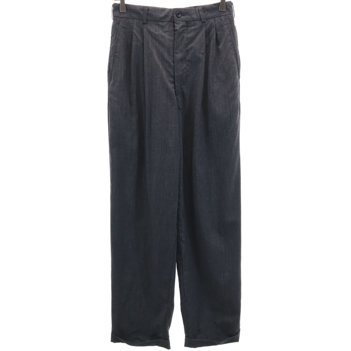 COMME des GARCONS HOMME コムデギャルソンオム 80s 1989年 日本製 ウール オールド チェック柄 スラックスパンツ S グレー