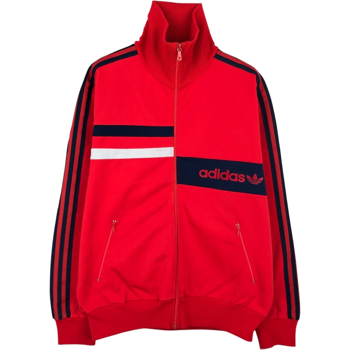 古着 70~80年代 アディダス adidas トレフォイルロゴ ジャージ トラックジャケット メンズM相当 ヴィンテージ/eaa665748