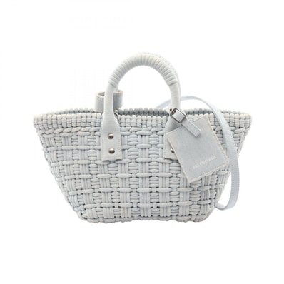 バレンシアガ BALENCIAGA BISTRO XS ビストロ バスケットバッグ 2WAY トートバッグ バッグ デニム レディース ブルー系 671342 【中古】