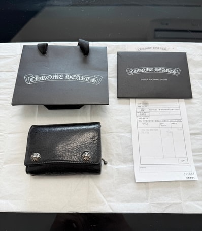 pla様専用/付属品完備/値下げ交渉可能 / 正規品!CHROME HEARTS クロムハーツ スリーフォールド 3FOLD ウォレット 財布