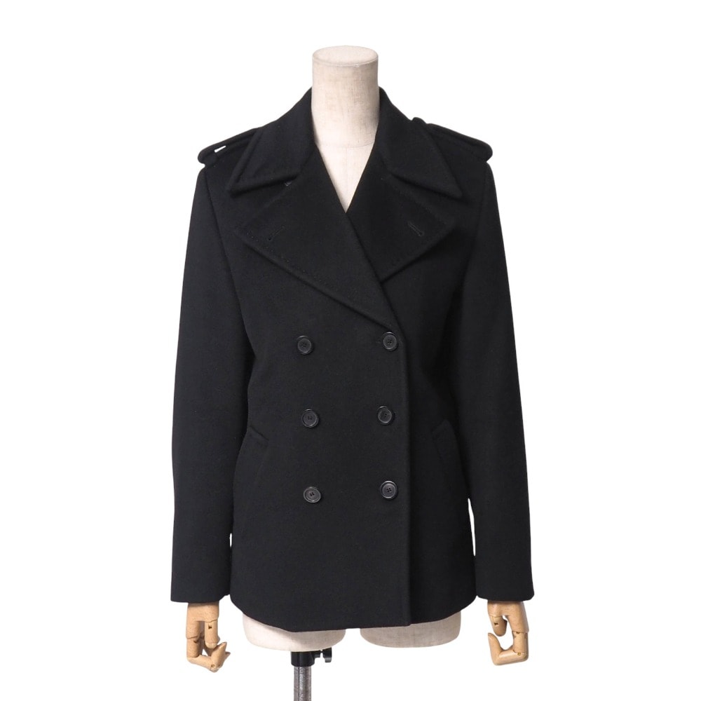 【美品】GUCCI ウール ピーコート カシミヤ混 ヘリンボーン 388445 未使用に近い】□美品□GUCCI グッチ ピーコート サイズ38