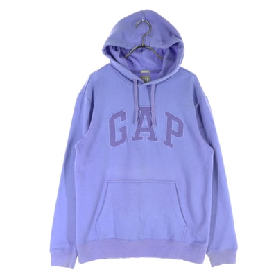 GAP ギャップ 裏起毛 英字 長袖 スウェットパーカー XS ブルー