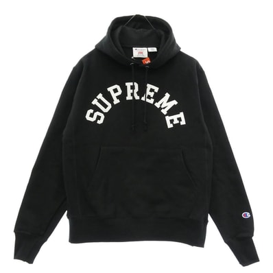 Supreme シュプリーム パーカー 25SS x Champion Hooded Sweatshirt チャンピオン フーデッド スウェット フーディー パーカー ブラック系 M【新古品】【未使用】【中古】