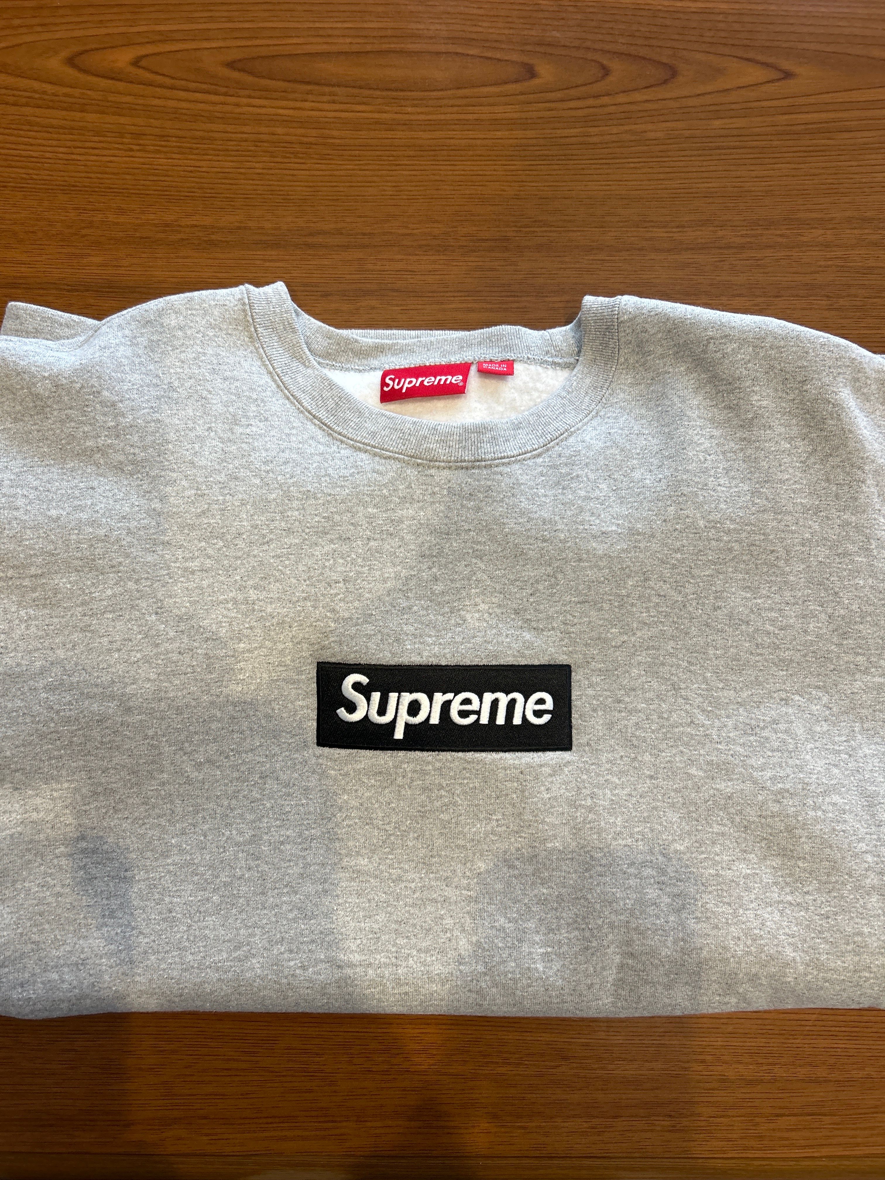 Supreme Box Logo Crewneck "Heather Grey" (22FW)