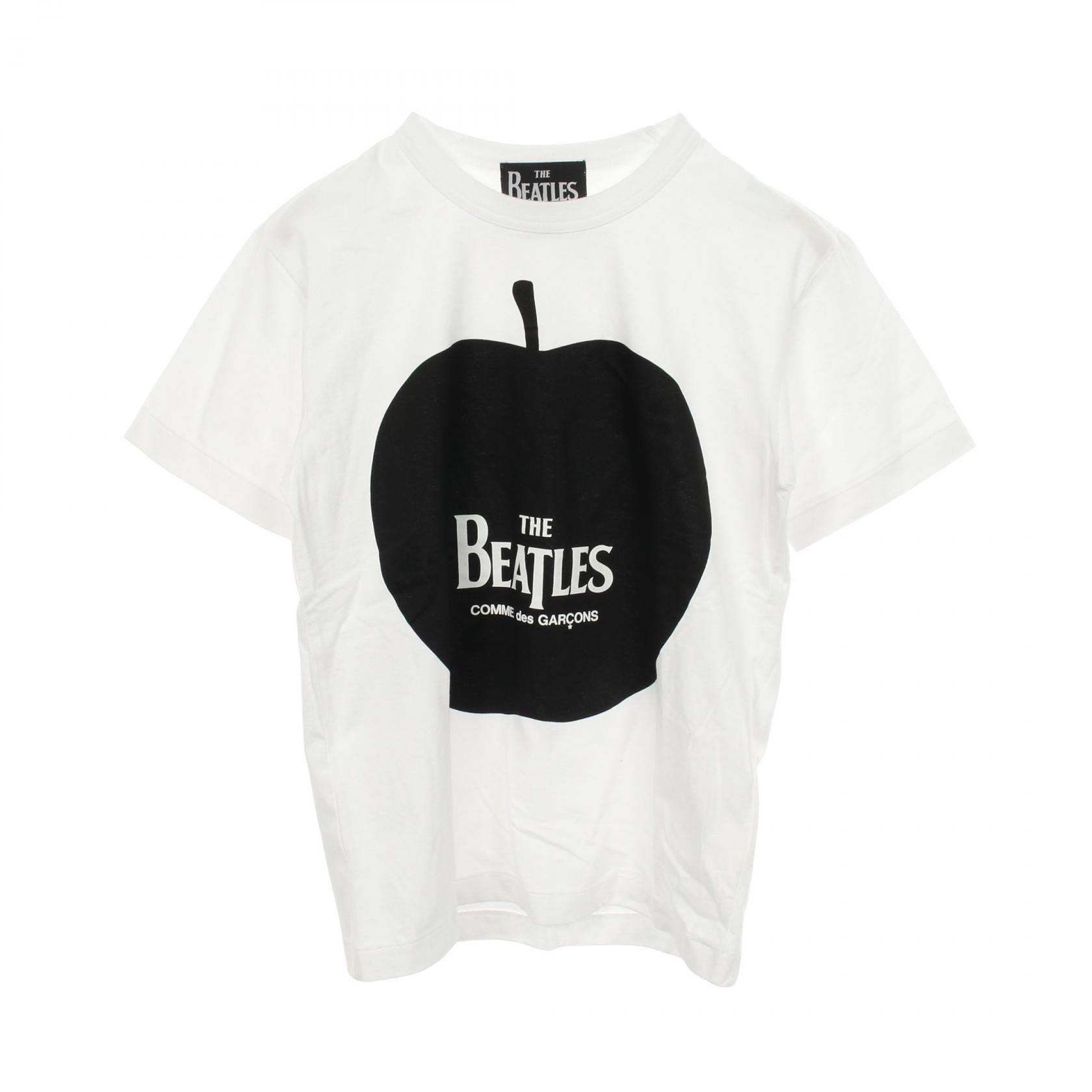 コムデギャルソン COMME des GARCONS COMME des GARCONS × The Beatles 半袖Tシャツ 衣料品 トップス コットン メンズ ホワイト系 / ブラック系 【中古】