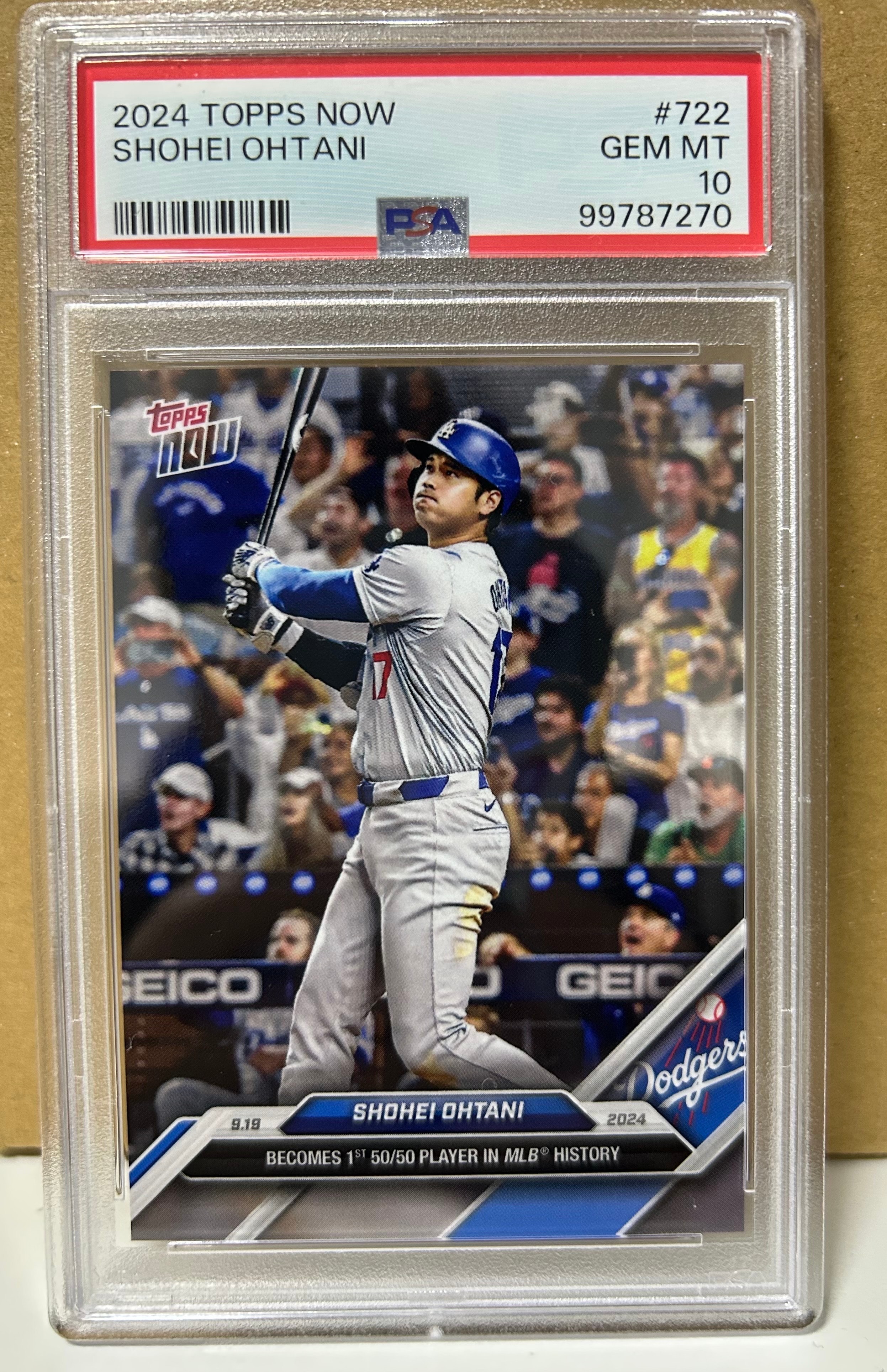 大谷翔平 [801](2024 MLB トップスナウカード「1/1 デュアルベース