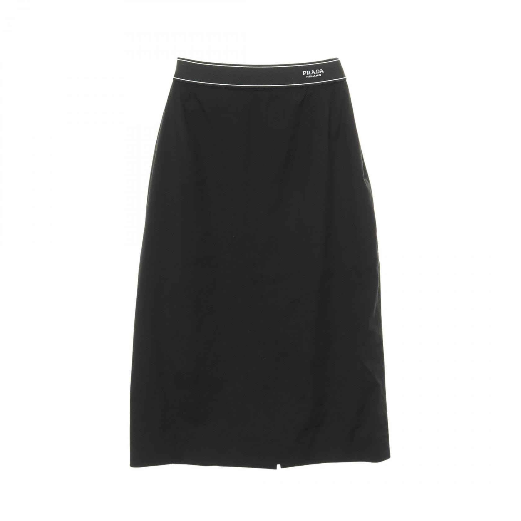プラダ PRADA スカート 衣料品 ボトムス コットン ナイロン レディース ブラック系 【中古】