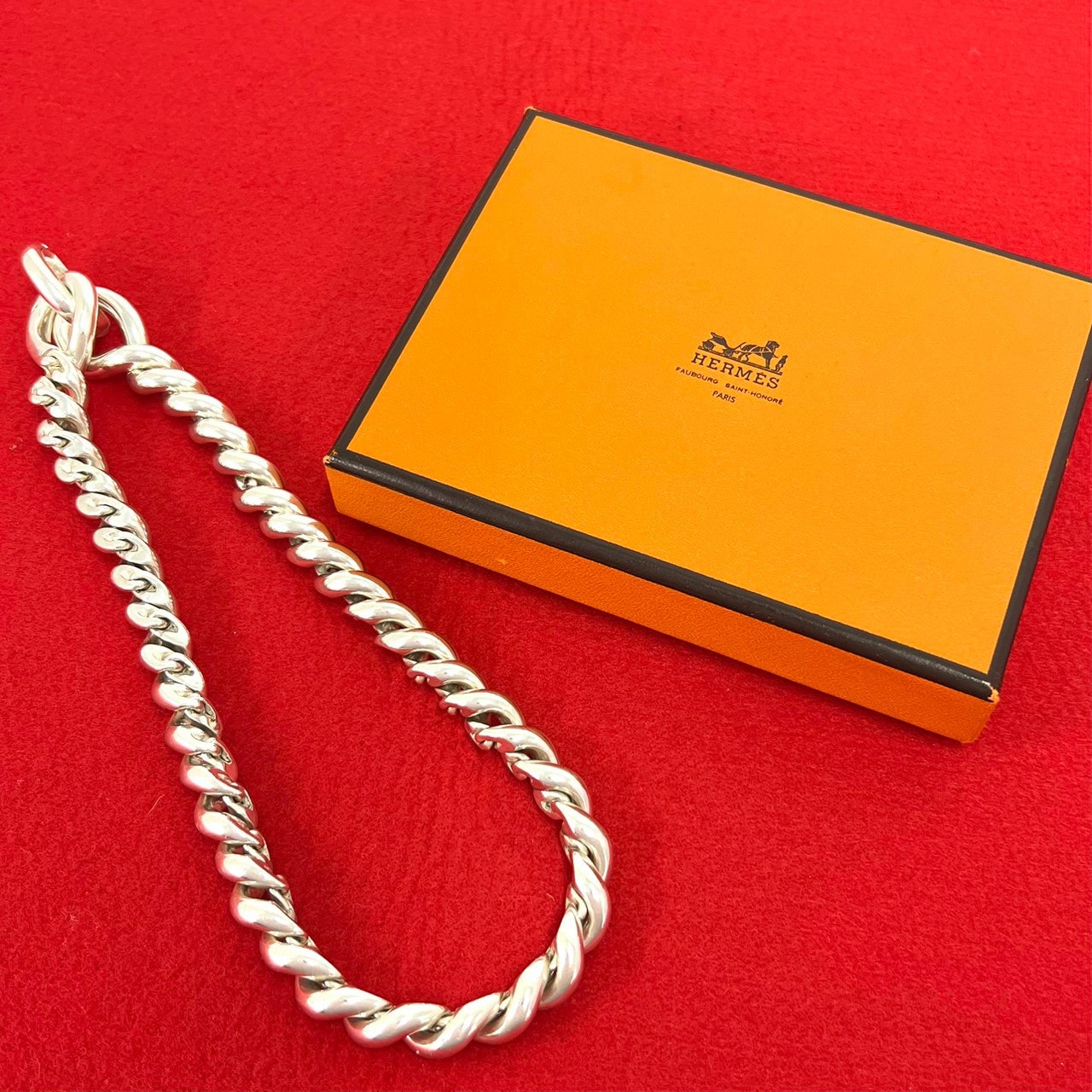 HERMES エルメス トルサード MM ネックレス シルバー925 ネックレス シルバー
 25580