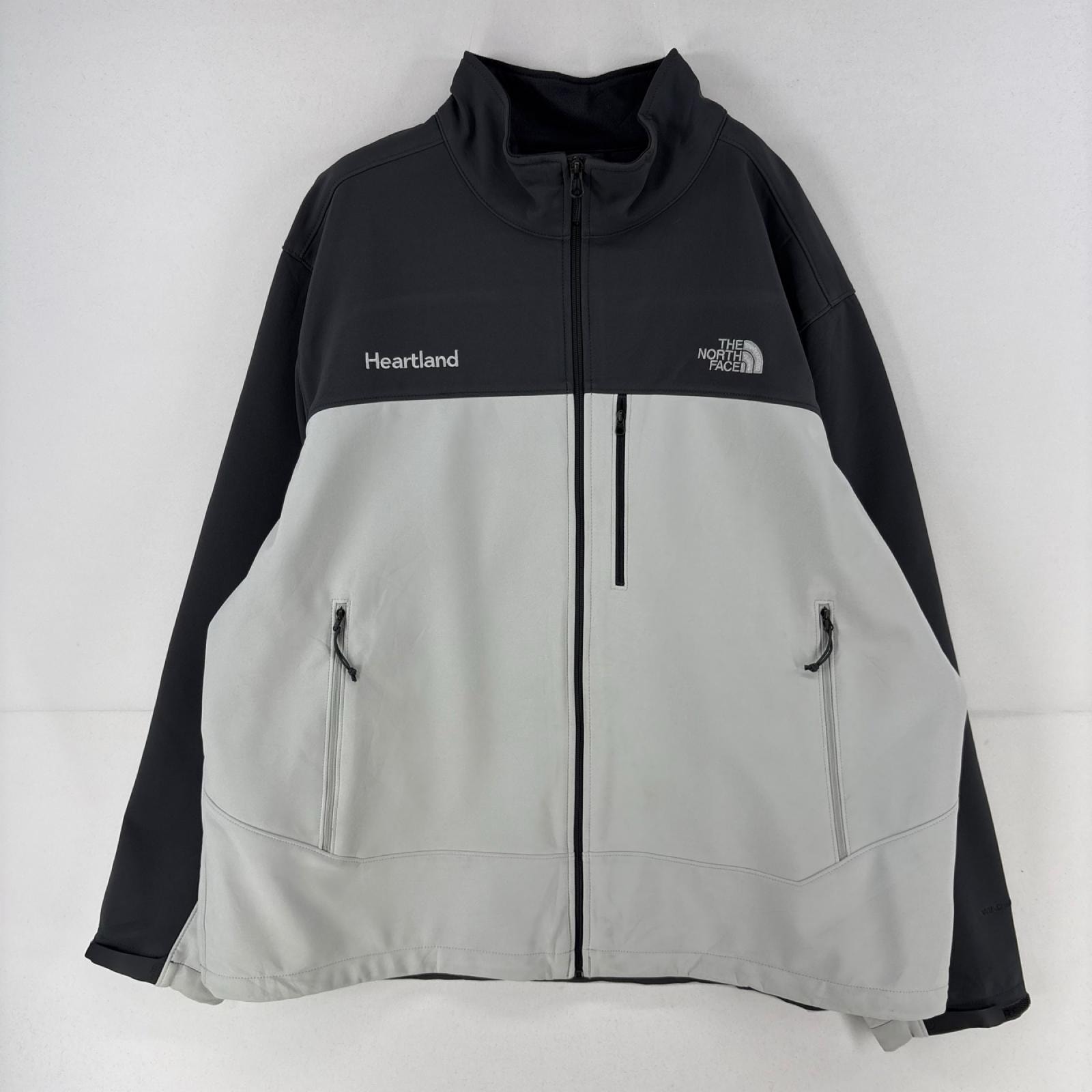 古着 ザ・ノースフェイス THE NORTH FACE ジャケット フルジップ シェルジャケット 大きいサイズ 2XL  グレー系 ツートン メンズ