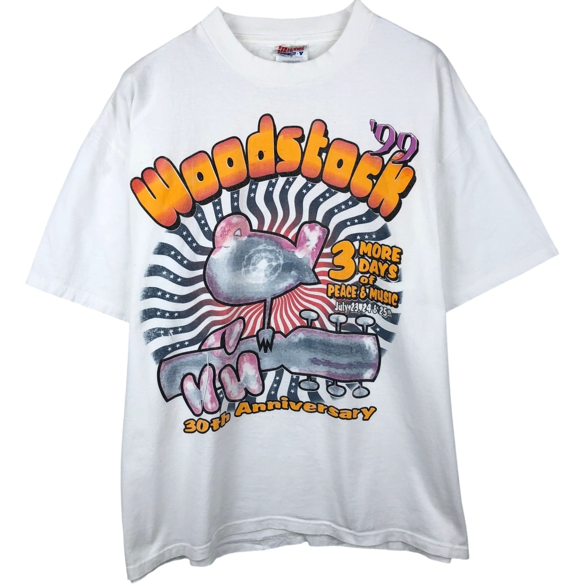 古着 ヘインズ Hanes WOODSTOCK ウッドストック '99 バンドTシャツ バンT メンズXL相当/eaa637307