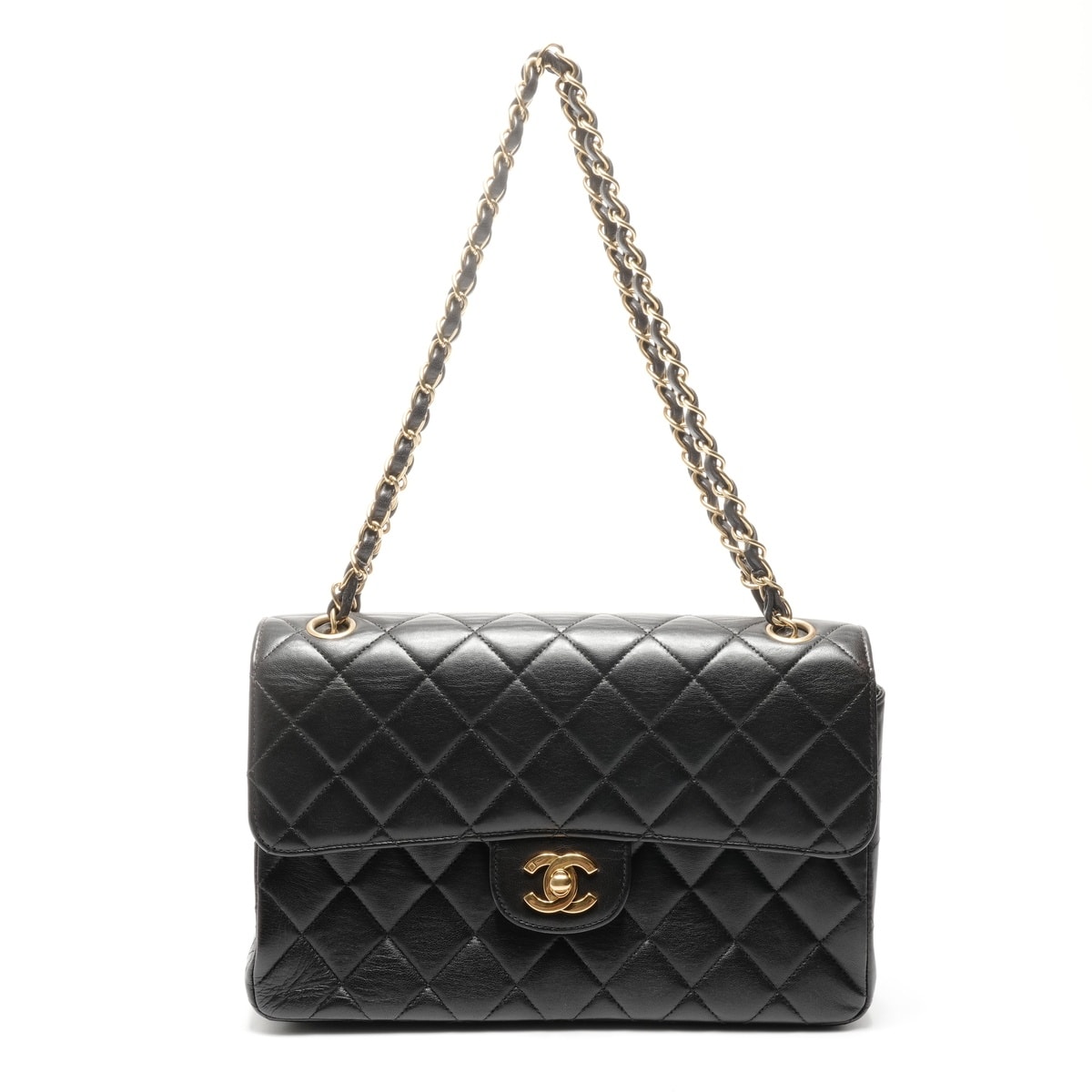 シャネル CHANEL 4番台 1996-1997 ダブルフェイス マトラッセ 25cm ラムスキン ショルダーバッグ【中古】