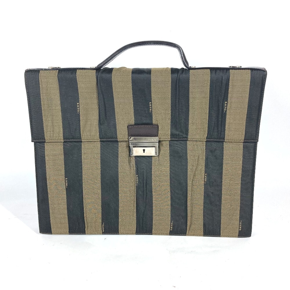 フェンディ FENDI ペカン ヴィンテージ 書類バッグ ブリーフケース ハンドバッグ トートバッグ ビジネスバッグ ナイロン/レザー ブラウン