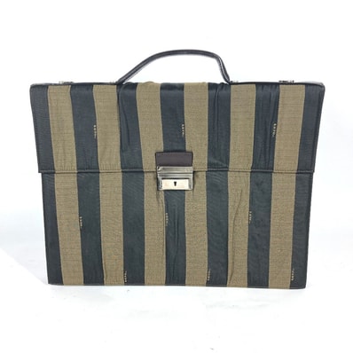 フェンディ FENDI ペカン ヴィンテージ 書類バッグ ブリーフケース ハンドバッグ トートバッグ ビジネスバッグ ナイロン/レザー ブラウン