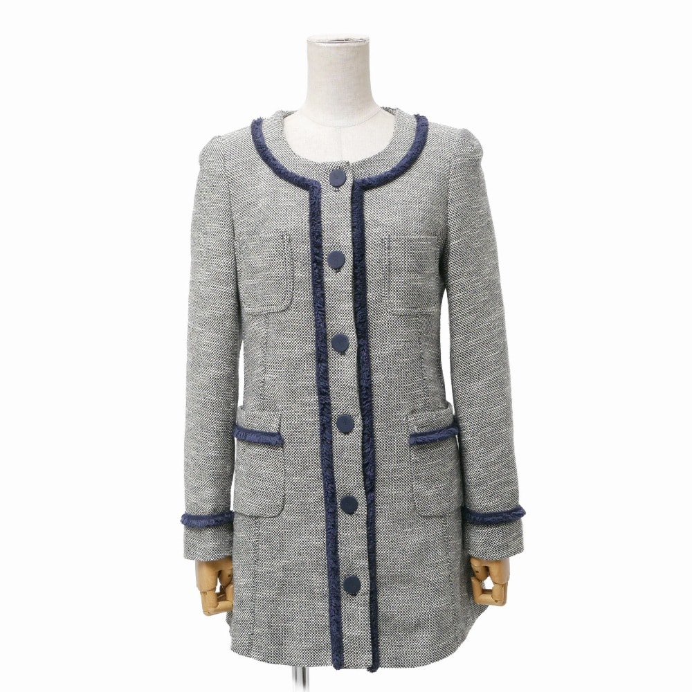 Weekend Max Mara ウィークエンド マックスマーラ ジャケット サイズ38 ロングジャケット ノーカラー コート ブランド古着【中古】20260318/RA8470