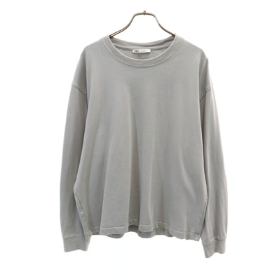 ZARA ザラ 長袖 Tシャツ M グレー ロンT 無地