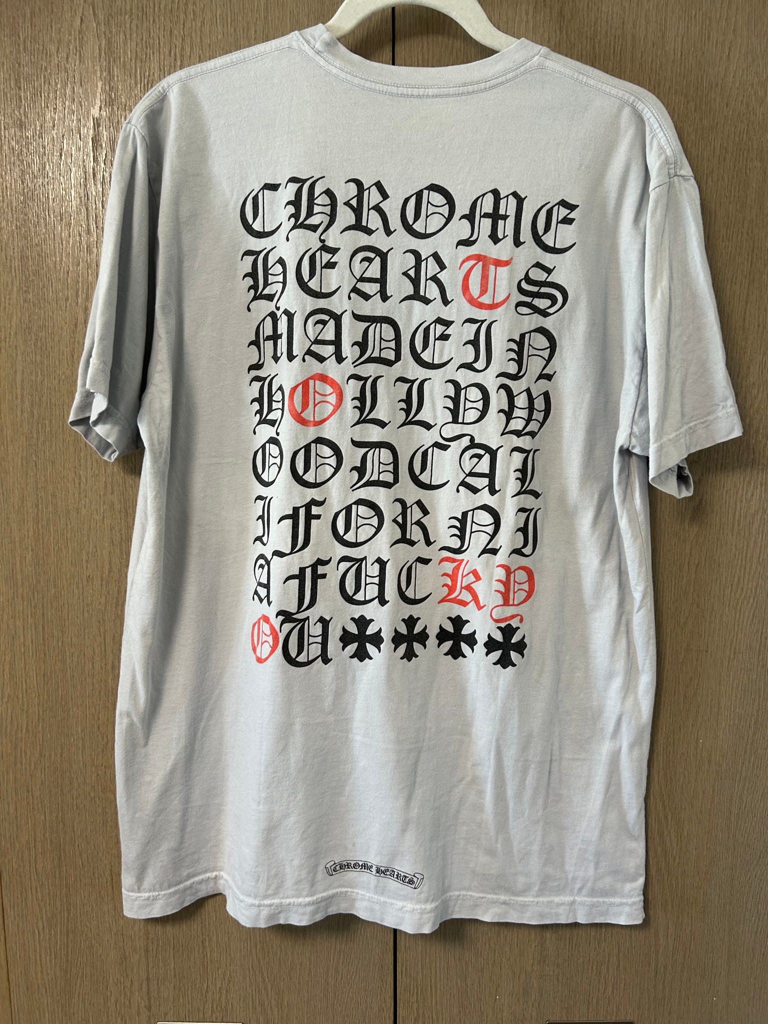 CHROME HEARTS クロムハーツ バックプリント Tシャツ ライトブルー