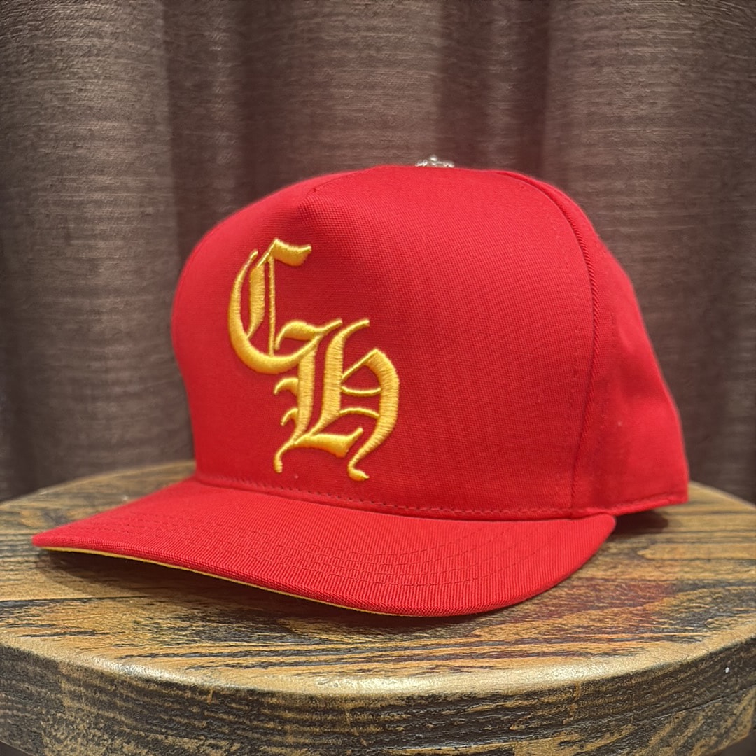 Chrome Hearts Baseball Cap 5 Panel CH "Red/Yellow"