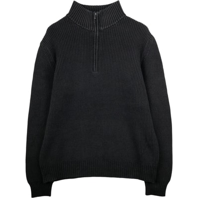 古着 90~00年代 カルバンクライン Calvin klein リブ編み コットンニットハーフジップセーター メンズL相当 ヴィンテージ/eaa492547