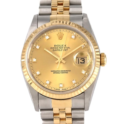 ロレックス デイトジャスト 16233G. SSxYG 自動巻 S番