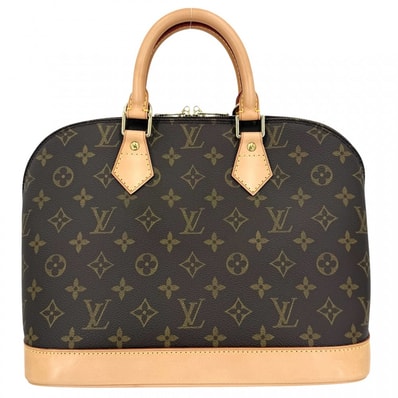 LOUIS VUITTON ルイヴィトン ハンドバッグ アルマPM Alma ブラウン 茶 M51130 モノグラムキャンバス ゴールド金具 レディース 美品【中古品】